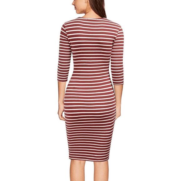 NWT Striped 3/4 Sleeve Office Work Business Cocktail Pencil Dress SIZE XL - Picture 11 of 13